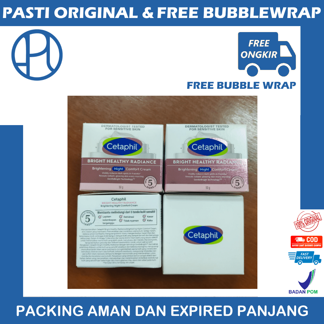 CETAPHIL BRIGHT HEALTHY RADIANCE BRIGHTENING NIGHT COMFORT CREAM 50 GR